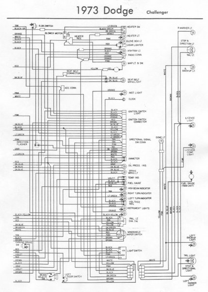 73 wiring diagram • The Dodge Challenger Message Board